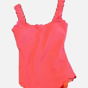 Aerie Women’s Waffle Scalloped One Piece Swim Suit XS